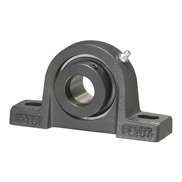 Iptci Pillow Block Ball Bearing Unit, 2.1875 in Bore, Ductile Iron Hsg, Ecc.Collar Lock, 2 Tri Lip Seals NAPL211-35L3 H4